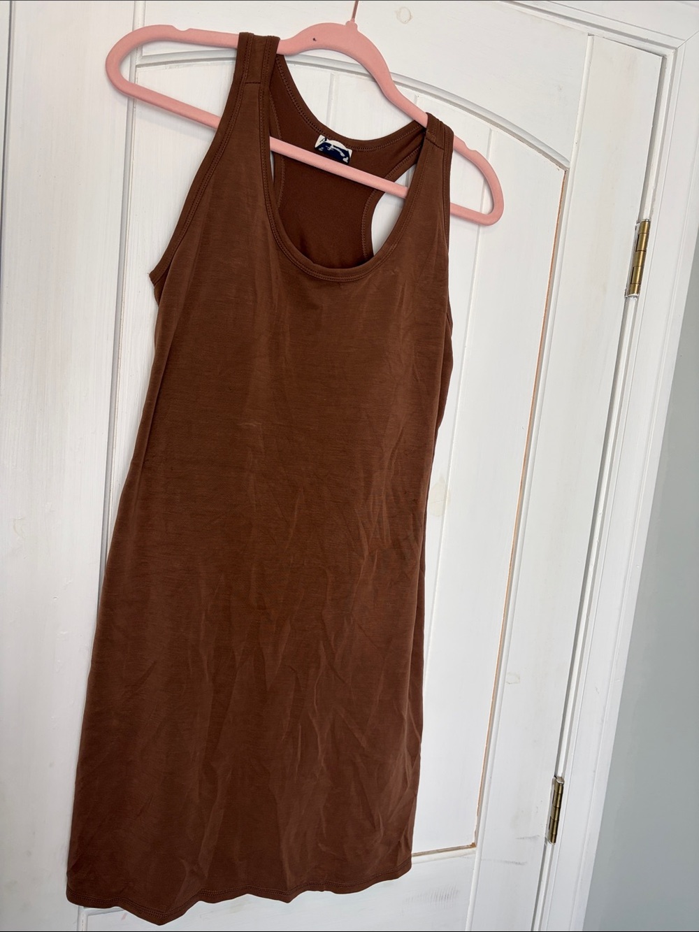 Women's Brown Racerback Tank Dress